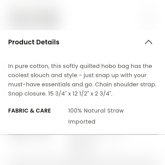 LOFT Quilted Hobo Bag - Dark Green Shoulder Bag with Gold Chain - NWT - Picture 7 of 7